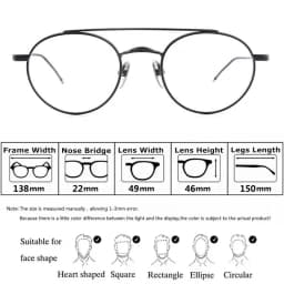 Double-beam Round Pure Titanium Glasses Frame TBX101 Men Women Aviator Brand Eyeglasses New York Design Circle Pilot Spectacles