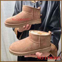 NO-LOGO!!!2025 New Classic mini Snow Boots. Combining Sheepskin and Genuine Leather, Winter Fashionable and Casual Warm Boots