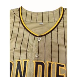 Custom Name And Number Men's Embroidery Baseball Jersey San Diego Personalized Short Sleeve Button Down Breathable DIY Shirts