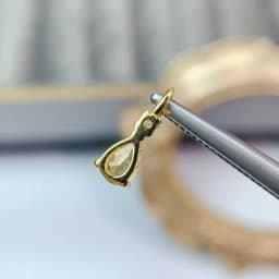 Small 925 Silver Gemstone Pendant Natural Citrine Pendant 4mm*6mm VVS Grade Genuine Citrine Jewelry