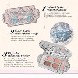 Flower Knows Makeup Set Swan Ballet Concealer Palette Embossed Blusher Shine Lipstick Kit With Bag THE SWEETIE BEAR Bunny Garden