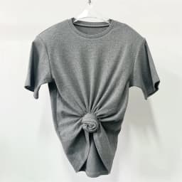 Women's t-shirt 2025 summer New elastic knitted short sleeved top 3D flower decorated round neck pullover pure cotton crop top