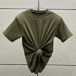 Women's t-shirt 2025 summer New elastic knitted short sleeved top 3D flower decorated round neck pullover pure cotton crop top