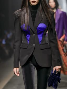 TWOTWINSTYLE Hit Color Slimming Fashion Blazers for Women Lapel Long Sleeves Patchwork Single Breasted Blazer Female Clothes New