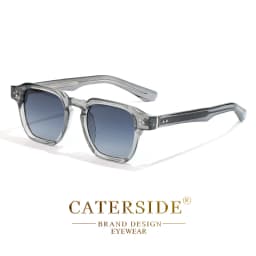 CATERSIDE Fashion Trend Square Men Sunglasses Women Core Insert Temple Luxury Brand Sun Glasses Travel Beach Party Festiva Gifts