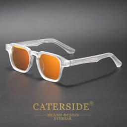 CATERSIDE Fashion Trend Square Men Sunglasses Women Core Insert Temple Luxury Brand Sun Glasses Travel Beach Party Festiva Gifts
