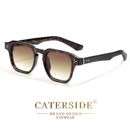 CATERSIDE Fashion Trend Square Men Sunglasses Women Core Insert Temple Luxury Brand Sun Glasses Travel Beach Party Festiva Gifts