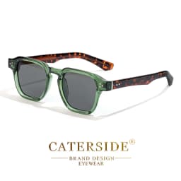 CATERSIDE Fashion Trend Square Men Sunglasses Women Core Insert Temple Luxury Brand Sun Glasses Travel Beach Party Festiva Gifts