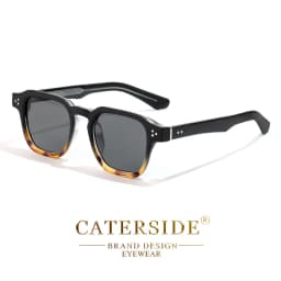 CATERSIDE Fashion Trend Square Men Sunglasses Women Core Insert Temple Luxury Brand Sun Glasses Travel Beach Party Festiva Gifts