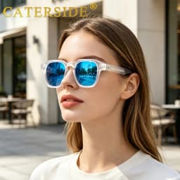 CATERSIDE Fashion Trend Square Men Sunglasses Women Core Insert Temple Luxury Brand Sun Glasses Travel Beach Party Festiva Gifts