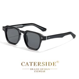 CATERSIDE Fashion Trend Square Men Sunglasses Women Core Insert Temple Luxury Brand Sun Glasses Travel Beach Party Festiva Gifts