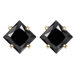 Bocarman Princess Cut Green Moissanite Stud Earrings S925 Silver Claw Set 1.2CT 3CT Fine Jewelry for Women