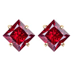 Bocarman Princess Cut Green Moissanite Stud Earrings S925 Silver Claw Set 1.2CT 3CT Fine Jewelry for Women