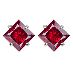 Bocarman Princess Cut Green Moissanite Stud Earrings S925 Silver Claw Set 1.2CT 3CT Fine Jewelry for Women