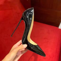 New Spring 12cm Socialite Super High Heels Black Classic Versatile Patent Leather Fine Heel Professional Plus Size Single Shoes