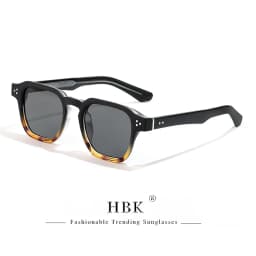HBK Vintage Fashion Sunglasses Men Brand Gradient Design Sun Glasses Outdoor Sports Party Travel Ideal Choice for Gifts