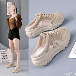Casual half drag women's shoes summer outdoor sports shoes new breathable mesh simple comfortable versatile cool slippers