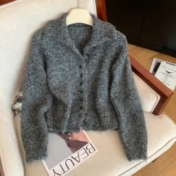 Women's Turtleneck Cardigan Sweater Y2k Vintage 2000s Jumper Knitwear Long Sleeves Korean Soft Cozy Sweater Autumn Winter 2025
