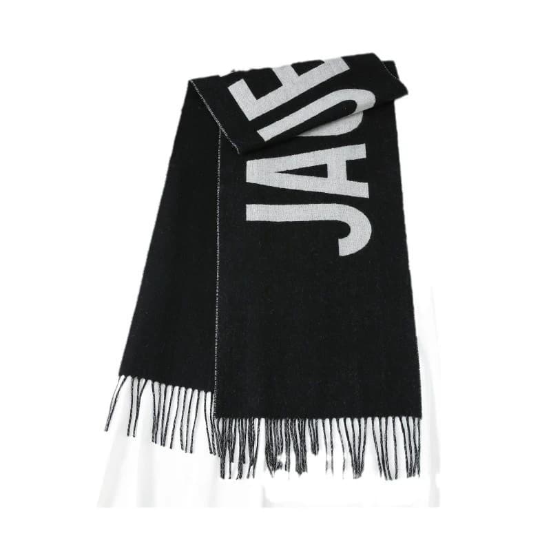 Luxury Brand 100% Wool Warm Scarf For Women Design Winter Men Shawl Wrap Pashmina 2025 Letter Female Bufanda Echarpe Foulard