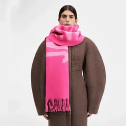 Luxury Brand 100% Wool Warm Scarf For Women Design Winter Men Shawl Wrap Pashmina 2025 Letter Female Bufanda Echarpe Foulard