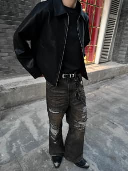 2026 New Men's Spring and Autumn PU Leather Jacket Short Cleanfit Loose Casual Motorcycle Top Warm Artificial Leather Coat