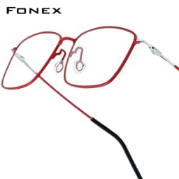 FONEX Titanium Glasses Frame Men Brand Design Square Korean Japaness Ultralight Eyeglasses Morten Screwless Denmark Eyewear 5913