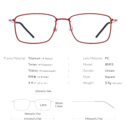 FONEX Titanium Glasses Frame Men Brand Design Square Korean Japaness Ultralight Eyeglasses Morten Screwless Denmark Eyewear 5913
