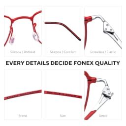 FONEX Titanium Glasses Frame Men Brand Design Square Korean Japaness Ultralight Eyeglasses Morten Screwless Denmark Eyewear 5913