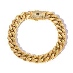 ESKEEM Hip Hop Monaco Bracelet PVD 14k Gold Plated Miami Cuban Link Chains 6/9/11/13MM Stainless Steel for Women And Men