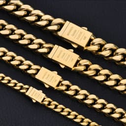 ESKEEM Hip Hop Monaco Bracelet PVD 14k Gold Plated Miami Cuban Link Chains 6/9/11/13MM Stainless Steel for Women And Men