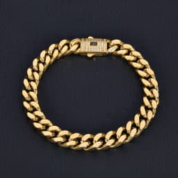 ESKEEM Hip Hop Monaco Bracelet PVD 14k Gold Plated Miami Cuban Link Chains 6/9/11/13MM Stainless Steel for Women And Men