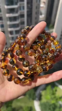 10mm 12mm Big Piebald Amber Bracelet Wholesale New Round Defect Stone Diy Trendy Women Baltic Genuine Ambre Natural Jewelry Gift