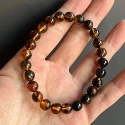 10mm 12mm Big Piebald Amber Bracelet Wholesale New Round Defect Stone Diy Trendy Women Baltic Genuine Ambre Natural Jewelry Gift