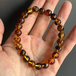 10mm 12mm Big Piebald Amber Bracelet Wholesale New Round Defect Stone Diy Trendy Women Baltic Genuine Ambre Natural Jewelry Gift