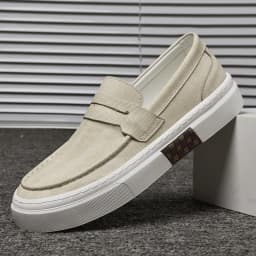 Designer Brand Men's Loafers Green Casual Shoes Men's Lightweight Soft Soled Walking Flat Shoes Brown Luxury Sneakers for Men