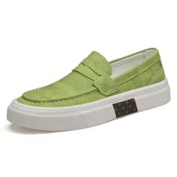 Designer Brand Men's Loafers Green Casual Shoes Men's Lightweight Soft Soled Walking Flat Shoes Brown Luxury Sneakers for Men