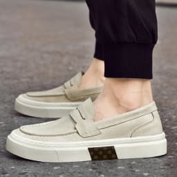 Designer Brand Men's Loafers Green Casual Shoes Men's Lightweight Soft Soled Walking Flat Shoes Brown Luxury Sneakers for Men