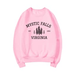 Mystic Falls Virginia Sweatshirt Vampire Fan Sweater Salvatore Brothers Hoodie Unisex Long Sleeve Sweatshirts Casual Pullovers