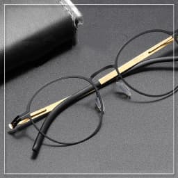 Germany Fashion Round Screwless Ultra-light Glasses Frame Men Women Brand Designer Tona Stainless Steel Eyeglasses Eyewear Gafas