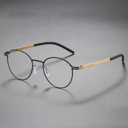 Germany Fashion Round Screwless Ultra-light Glasses Frame Men Women Brand Designer Tona Stainless Steel Eyeglasses Eyewear Gafas