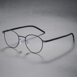 Germany Fashion Round Screwless Ultra-light Glasses Frame Men Women Brand Designer Tona Stainless Steel Eyeglasses Eyewear Gafas