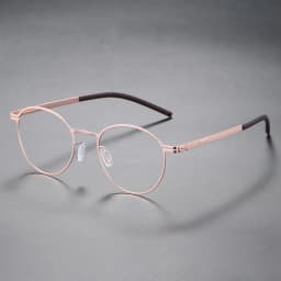 Germany Fashion Round Screwless Ultra-light Glasses Frame Men Women Brand Designer Tona Stainless Steel Eyeglasses Eyewear Gafas