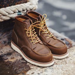 Maden Vintage 875 Ankle Boots Genuine Crazy Horse Leather Round Toe Durable High-Top Lace-Up Boots for Winter Fall Work Shoes