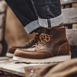 Maden Vintage 875 Ankle Boots Genuine Crazy Horse Leather Round Toe Durable High-Top Lace-Up Boots for Winter Fall Work Shoes