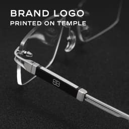 CAPONI Hot Rimless Men's Glasses Frame Luxury Business Pure Titanium Acetate Eyeglasses UV400 Brand Design New Spectacles J23026