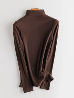 SuyaDream Women Bottoming T Shirt Real Silk Blend Long Sleeves Solid Basic Shirt 2024 Autumn Winter Turtleneck Top