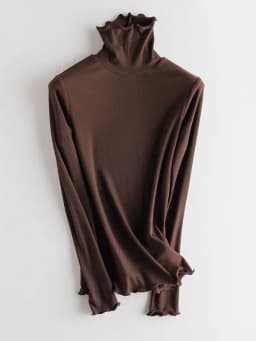 SuyaDream Women Bottoming T Shirt Real Silk Blend Long Sleeves Solid Basic Shirt 2024 Autumn Winter Turtleneck Top