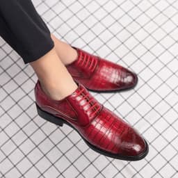 Spring Italian Men's High-quality Blue Leather Shoes Big Size:38-48 Yellow Formal Driving Loafers Red Wedding Dress Casual Shoes