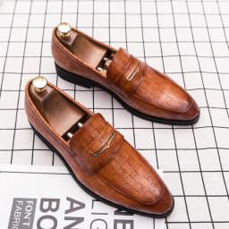 Spring Italian Men's High-quality Blue Leather Shoes Big Size:38-48 Yellow Formal Driving Loafers Red Wedding Dress Casual Shoes