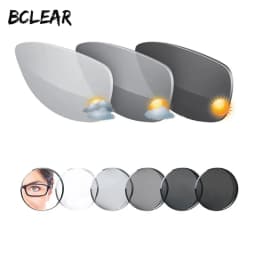 BCLEAR1.61 Aspheric Prescription Photochromic Lenses Sunglass Lens Single Vision Outdoor Chameleon Gray Brown Myopia Astigmatism